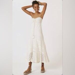Farm for anthropology farm rio ivory crochet dress